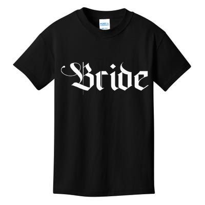 Bachelorette Party Wedding Honeymoon New Goth Bride Kids T-Shirt