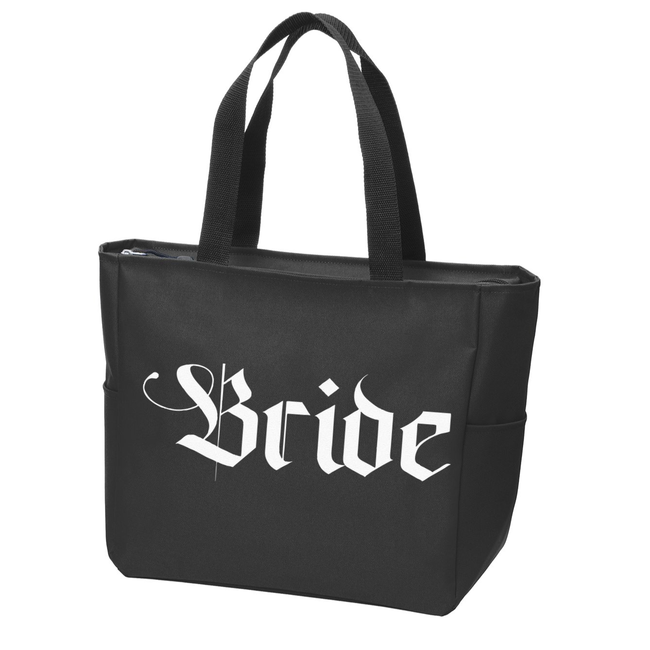 Bachelorette Party Wedding Honeymoon New Goth Bride Zip Tote Bag