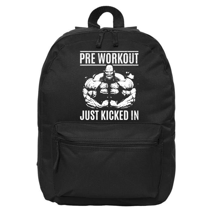 Bodybuilding Pre Workout Just Kicked In - Gym Bodybuilder 16 in Basic Backpack