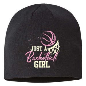 Basketball Player Women Just A Basketball Girl Basketball Sustainable Beanie