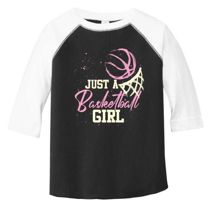 Basketball Player Women Just A Basketball Girl Basketball Toddler Fine Jersey T-Shirt