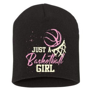 Basketball Player Women Just A Basketball Girl Basketball Short Acrylic Beanie