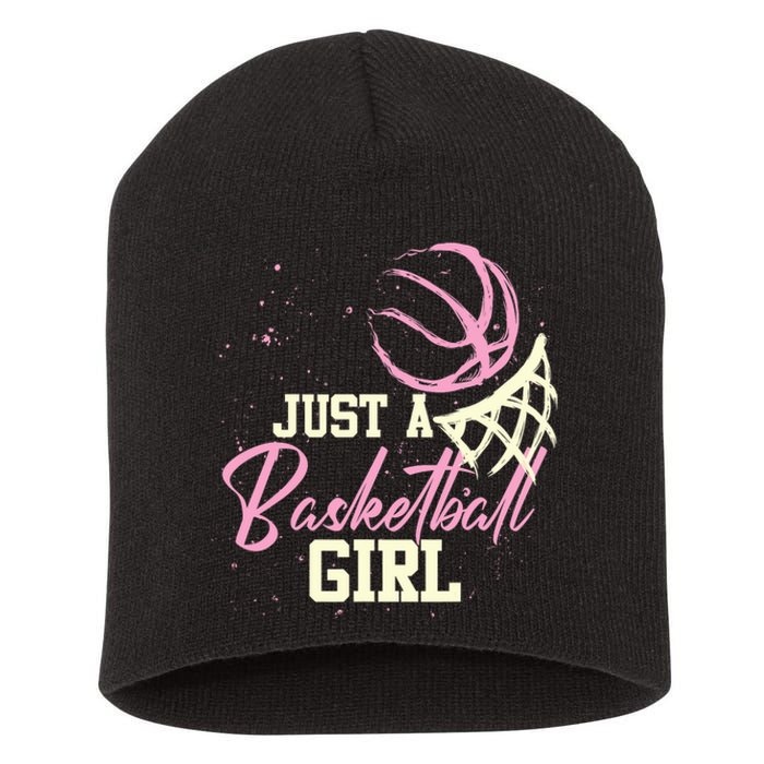 Basketball Player Women Just A Basketball Girl Basketball Short Acrylic Beanie