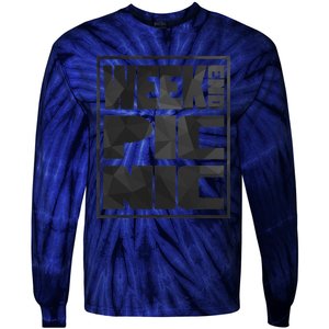 Block Picnic White Funny Camping Group Tie-Dye Long Sleeve Shirt