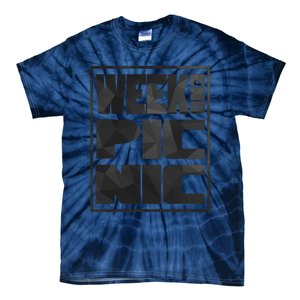 Block Picnic White Funny Camping Group Tie-Dye T-Shirt