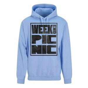 Block Picnic White Funny Camping Group Unisex Surf Hoodie