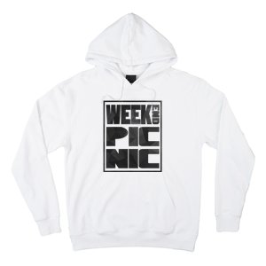 Block Picnic White Funny Camping Group Hoodie