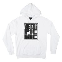 Block Picnic White Funny Camping Group Hoodie