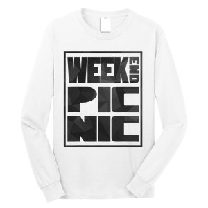 Block Picnic White Funny Camping Group Long Sleeve Shirt