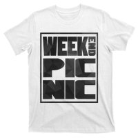 Block Picnic White Funny Camping Group T-Shirt