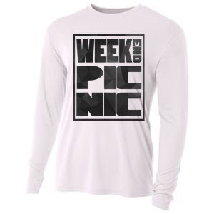 Block Picnic White Funny Camping Group Cooling Performance Long Sleeve Crew