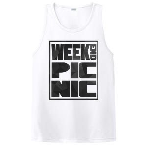 Block Picnic White Funny Camping Group PosiCharge Competitor Tank