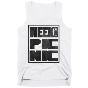 Block Picnic White Funny Camping Group Tank Top