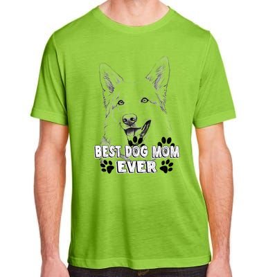 Best Pembroke Welsh Dog Mom Ever Simple Line Art Cute Great Gift Adult ChromaSoft Performance T-Shirt