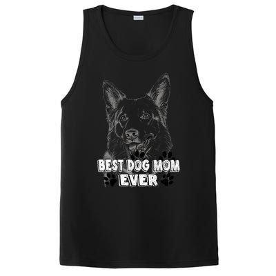 Best Pembroke Welsh Dog Mom Ever Simple Line Art Cute Great Gift PosiCharge Competitor Tank