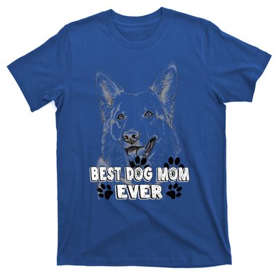 Best Pembroke Welsh Dog Mom Ever Simple Line Art Cute Great Gift T-Shirt