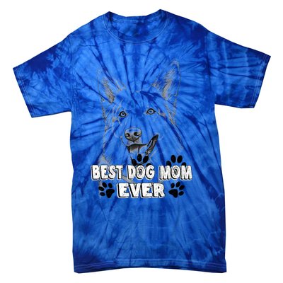 Best Pembroke Welsh Dog Mom Ever Simple Line Art Cute Great Gift Tie-Dye T-Shirt