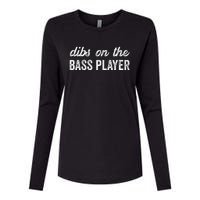 Bass Player Wife Dibs On The Bass Player Womens Cotton Relaxed Long Sleeve T-Shirt