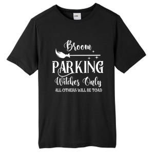 Broom Parking Witches Only Spooky Halloween Novelty Item Gift Tall Fusion ChromaSoft Performance T-Shirt