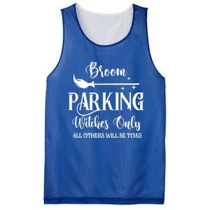 Broom Parking Witches Only Spooky Halloween Novelty Item Gift Mesh Reversible Basketball Jersey Tank