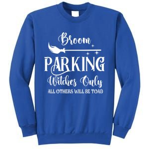 Broom Parking Witches Only Spooky Halloween Novelty Item Gift Tall Sweatshirt