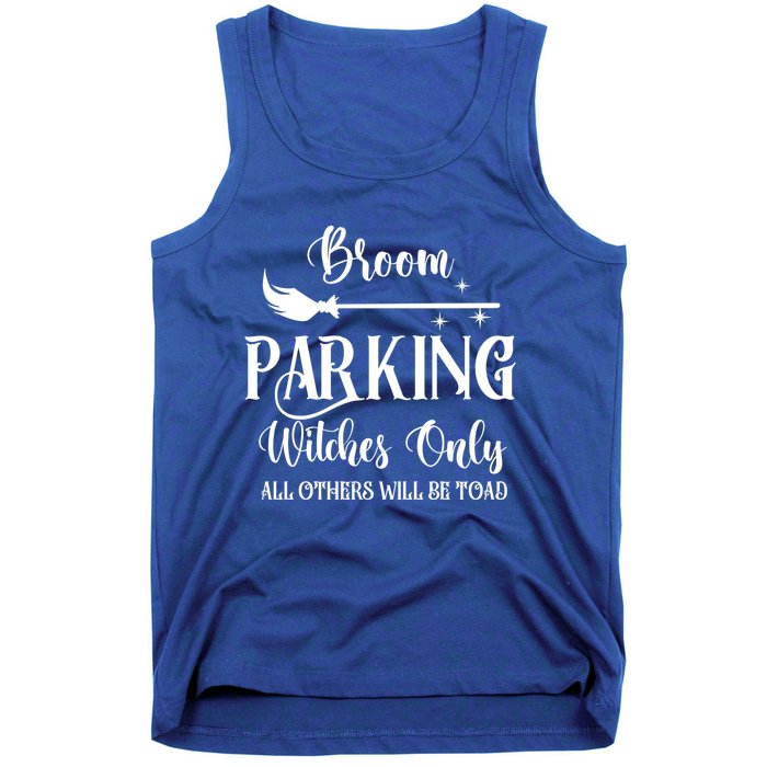 Broom Parking Witches Only Spooky Halloween Novelty Item Gift Tank Top