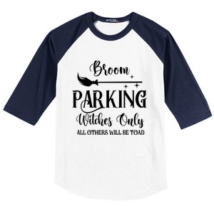 Broom Parking Witches Only Spooky Halloween Novelty Item Gift Baseball Sleeve Shirt