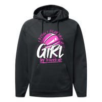 Basketball Player Wo Girl Sport Funny Basketball Performance Fleece Hoodie