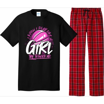 Basketball Player Wo Girl Sport Funny Basketball Pajama Set