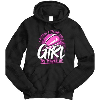 Basketball Player Wo Girl Sport Funny Basketball Tie Dye Hoodie