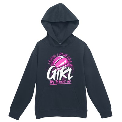 Basketball Player Wo Girl Sport Funny Basketball Urban Pullover Hoodie