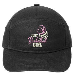 Basketball Player Women Just A Basketball Girl Basketball 7-Panel Snapback Hat