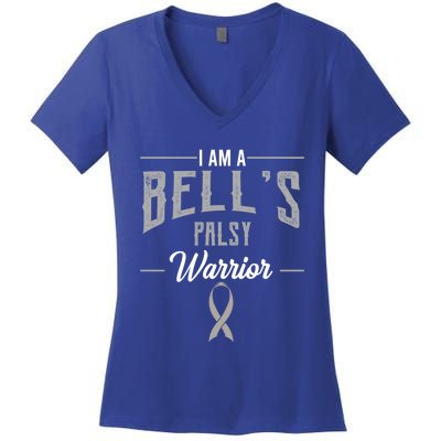 Bell's Palsy Warrior Idiopathic Facial Paralysis Supporters Cute Gift Women's V-Neck T-Shirt