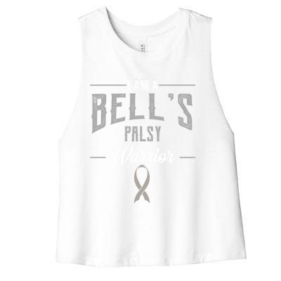 Bell's Palsy Warrior Idiopathic Facial Paralysis Supporters Cute Gift Women's Racerback Cropped Tank