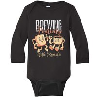 Brewing Positivity With Kamala Harris Vote Kamala 2024 Baby Long Sleeve Bodysuit