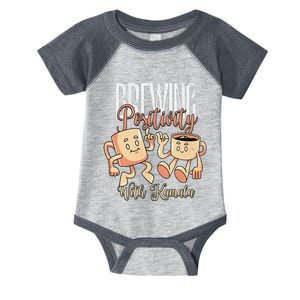 Brewing Positivity With Kamala Harris Vote Kamala 2024 Infant Baby Jersey Bodysuit