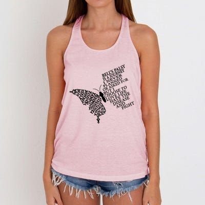 Bell's Palsy Warrior Gift Women's Knotted Racerback Tank