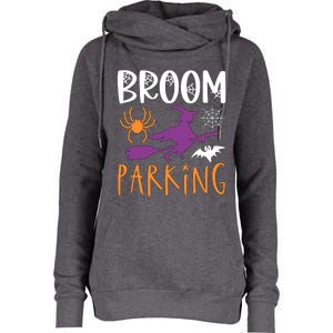 Broom Parking Witch Halloween Party Gift Womens Funnel Neck Pullover Hood