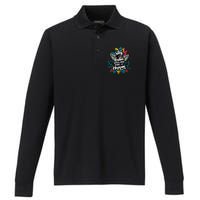 Be Positive Work Hard Make It Happen Cool Quotes Graphic Performance Long Sleeve Polo