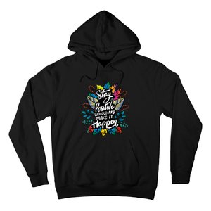 Be Positive Work Hard Make It Happen Cool Quotes Graphic Hoodie