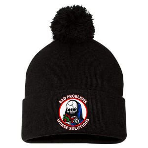 Bad Problems Worse Solutions Pom Pom 12in Knit Beanie