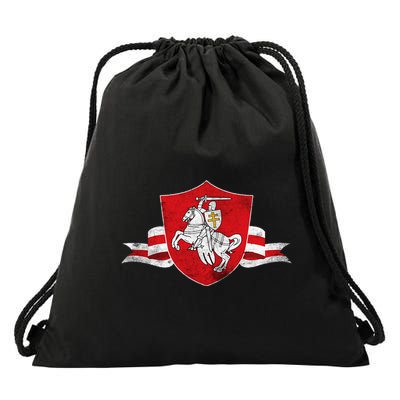Belarus Pogonya White Red White Flag Protest Symbol Drawstring Bag