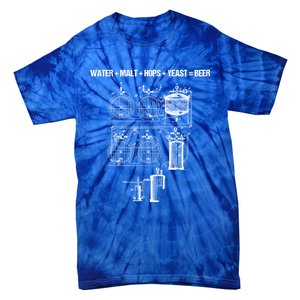 Beer Production Water Malt Hops Yeast Equals Craft Beer Cute Gift Tie-Dye T-Shirt