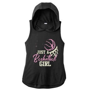 Basketball Player Women Just A Basketball Girl Basketball Ladies PosiCharge Tri-Blend Wicking Draft Hoodie Tank