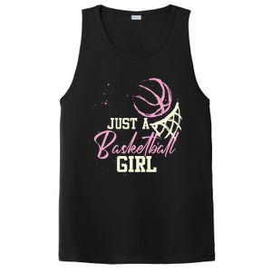 Basketball Player Women Just A Basketball Girl Basketball PosiCharge Competitor Tank