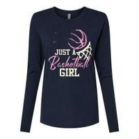 Basketball Player Women Just A Basketball Girl Basketball Womens Cotton Relaxed Long Sleeve T-Shirt