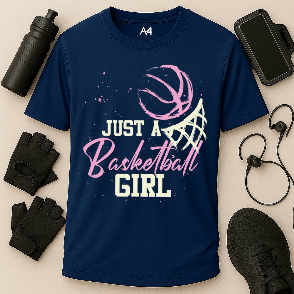 Basketball Player Women Just A Basketball Girl Basketball Cooling Performance Crew T-Shirt