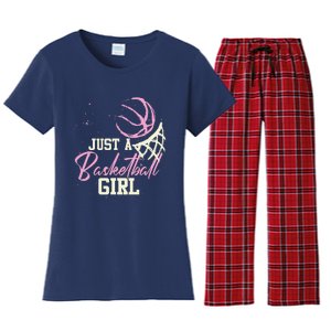 Basketball Player Women Just A Basketball Girl Basketball Women's Flannel Pajama Set