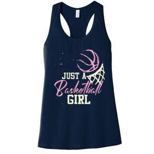 Basketball Player Women Just A Basketball Girl Basketball Women's Racerback Tank