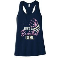 Basketball Player Women Just A Basketball Girl Basketball Women's Racerback Tank